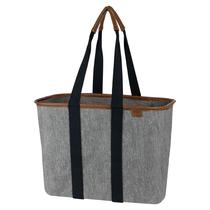 Sacola Dobrável CleverMade LUXE - Cinza Mesclado/Preto - 20L