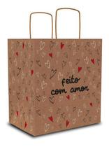Sacola Eco Ppql Amor Doce - Pct 50 Unidades - Ideia Embalagens