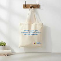 Sacola Ecobag 40x40 Frase Motivacional 100% Algodão Cru Praia Mercado Sacola Ecobag 40x40 Frase Motivacional 100% Algodão Cru Praia Mercado