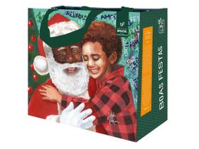 Sacola ecobag de ráfia 35x40x18cm natalina b4u