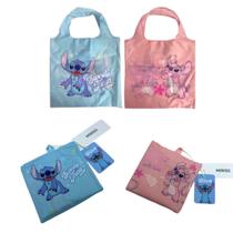 Sacola Ecobag Dobrável Reutilizável Stitch Angel Miniso Sacola Ecobag Dobrável Reutilizável Stitch Angel Miniso