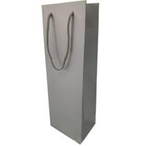 Sacola/Embalagem Vinho Presente 36x12x8cm Cinza - Quanhe
