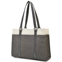 Sacola feminina Barsine para laptop de 15,6" de lona bicolor Sacola feminina Barsine para laptop de 15,6" de lona bicolor