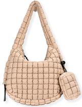 Sacola GASSDA Puffer acolchoada de nylon para mulheres (cáqui)