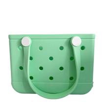 Sacola GBB Rubber Small Beach Bag impermeável verde claro