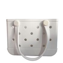 Sacola GBB Rubber Small Beach impermeável ao ar livre branca