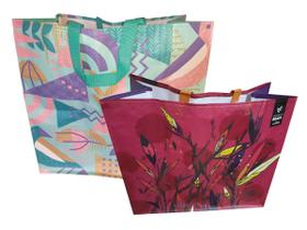 Sacola Gigante + Sacola Grande Ráfia Ecobag Retornável B4u