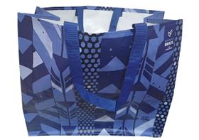 Sacola grande de ráfia retornável 39x44x22cm traços ancestrais b4u Sacola grande de ráfia retornável 39x44x22cm traços ancestrais b4u