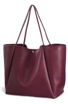 Sacola Grande HOXIS de Couro PU para Mulheres - Vermelho Escuro Sacola Grande HOXIS de Couro PU para Mulheres - Vermelho Escuro