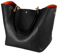 Sacola Grande SQLP para Mulheres - Bolsa de Design Preta Sacola Grande SQLP para Mulheres - Bolsa de Design Preta