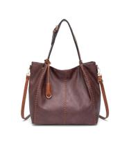Sacola Hobo myfriday casual de material sintético para mulheres e café Sacola Hobo myfriday casual de material sintético para mulheres e café