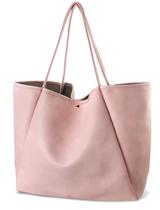 Sacola HOXIS de couro PU de tamanho grande para mulheres rosa Sacola HOXIS de couro PU de tamanho grande para mulheres rosa