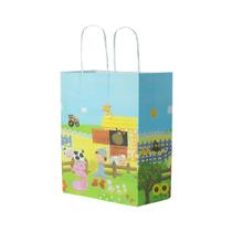 Sacola Infantil Kraft Fazendinha (17,5x8,5x21,5cm) C/ 30 Un