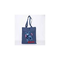 Sacola jeans estampada Lilo Stitch e Tarsero Stitch 35x40c