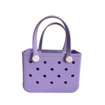 Sacola JIREST Rubber Small Beach impermeável roxa clara