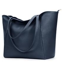 Sacola KALIDI Large Vegan Leather 23L para mulheres marinhas