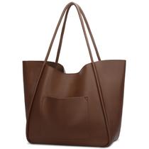 Sacola KKXIU Bolsa de ombro de material vegano para mulheres marrom Sacola KKXIU Bolsa de ombro de material vegano para mulheres marrom