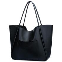 Sacola KKXIU Bolsa de ombro de material vegano preta feminina Sacola KKXIU Bolsa de ombro de material vegano preta feminina