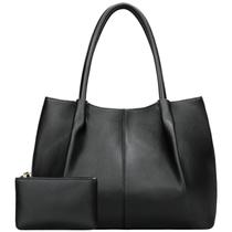 Sacola KKXIU Feminina - Bolsa de Ombro Vegana Preta