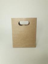 Sacola Kraft alça vazada P 12x9,7x5 cm - Kraft - 25 unidades - Papelflex