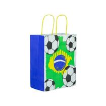 Sacola Kraft Copa Do Mundo 17,5x8,5x21,5 Com 100 Un.