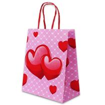 Sacola Kraft Corações Love 17,5 x 8,5 x 21,5 cm para Presentes Sacola Kraft Corações Love 17,5 x 8,5 x 21,5 cm para Presentes