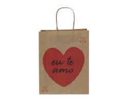 Sacola Kraft Dia Das Maes Love Amor 17,5X8,5X21,5Cm 10 Un