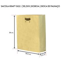 Sacola Kraft GG2 30,5x11,5x38cm Boca de Palhaço Kit com 50 Unidades Sacola Kraft GG2 30,5x11,5x38cm Boca de Palhaço Kit com 50 Unidades