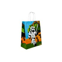Sacola Kraft Minecraft Cubos M 10 Un Lembrancinha Festa Infantil Gamer