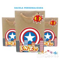 Sacola Kraft Personalizada Capitão América