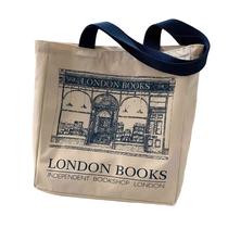 Sacola Lefe Liee London Books impressa em tela para mulheres Sacola Lefe Liee London Books impressa em tela para mulheres