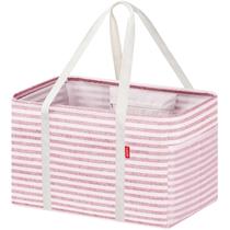 Sacola LHZK dobrável impermeável 47x30x29 cm rosa