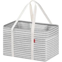 Sacola LHZK dobrável utilitária grande 47L cinza 47x30x29cm