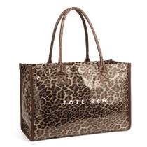 Sacola Lushandy PVC para mulheres grande transparente com papel Kraft Sacola Lushandy PVC para mulheres grande transparente com papel Kraft