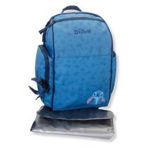 Sacola Maternidade Premium Com Trocador Stitch Azul BabyGo