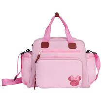 Sacola Maternidade Premium Decorada Minnie Rosa com Trocador Babygo