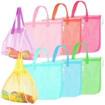 Sacola Mesh Beach Paterr dobrável 47x30cm, pacote com 8 Sacola Mesh Beach Paterr dobrável 47x30cm, pacote com 8