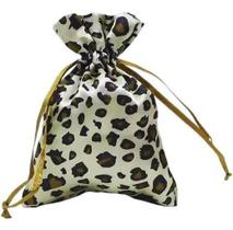 Sacola Metalizada Onça Marrom-Claro - Kit 10 - 20x15x7 cm