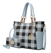 Sacola MKF Collection Mariely Light Blue Vegan Leather