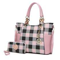 Sacola MKF Collection Mariely Vegan Leather rosa para mulheres