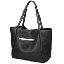 Sacola monrich Black Vegan Leather 25L para mulheres e trabalho Sacola monrich Black Vegan Leather 25L para mulheres e trabalho