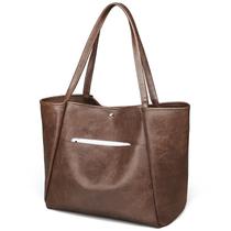 Sacola Monrich Large 25L de material vegano para mulheres marrom escuro Sacola Monrich Large 25L de material vegano para mulheres marrom escuro