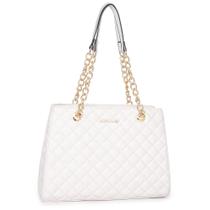 Sacola Montana West Bolsa de ombro com corrente acolchoada branca Sacola Montana West Bolsa de ombro com corrente acolchoada branca