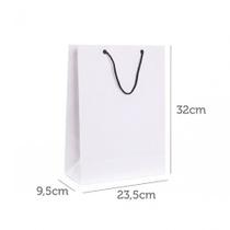 Sacola Papel 23,5x32x9,5cm 2013 Branco 10 unidades