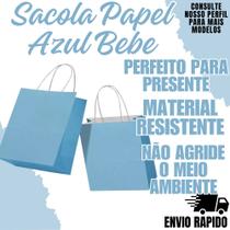 Sacola Papel Azul Bebe Lembrancinha Festa Decoraçao Eventos