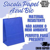 Sacola Papel Azul Bic Lembrancinha Festa Decoraçao Eventos
