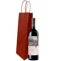 Sacola Papel Kraft Garrafa Vinho Cachaça - 50 Unidades - 36 A x 12 L x 8,5 lateral