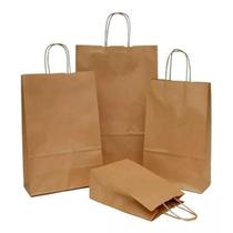 Sacola Papel Kraft Média Com Alça Kit Com 200 Unidades
