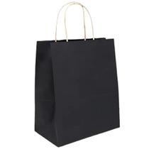 Sacola Papel Kraft Preta Tamanho 24cm X 10cm X 33cm 10 Un Sacola Papel Kraft Preta Tamanho 24cm X 10cm X 33cm 10 Un