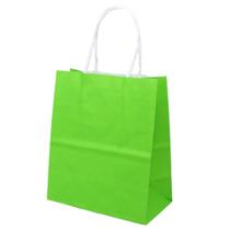 Sacola Papel Kraft Verde Limão Tamanho 18cm X 09cm X 22cm 10un Sacola Papel Kraft Verde Limão Tamanho 18cm X 09cm X 22cm 10un